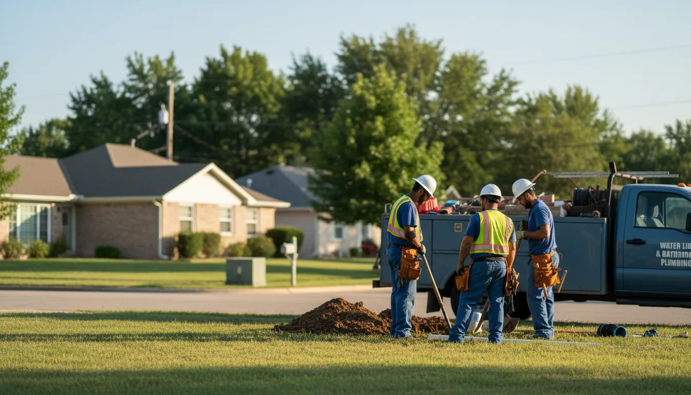 Residential water line and bathroom plumbing service in Clifton, OH